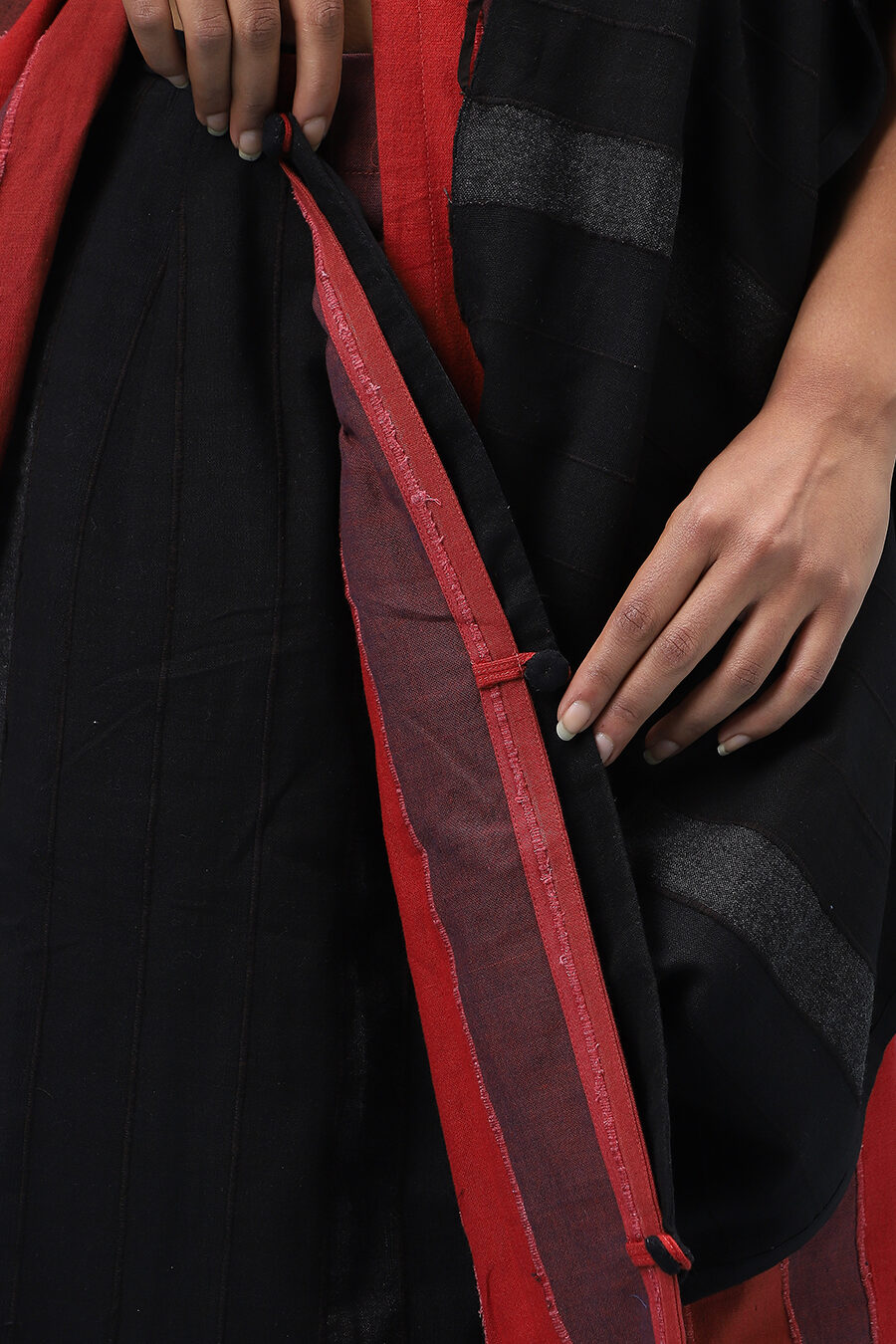 Black Deconstructed Sari