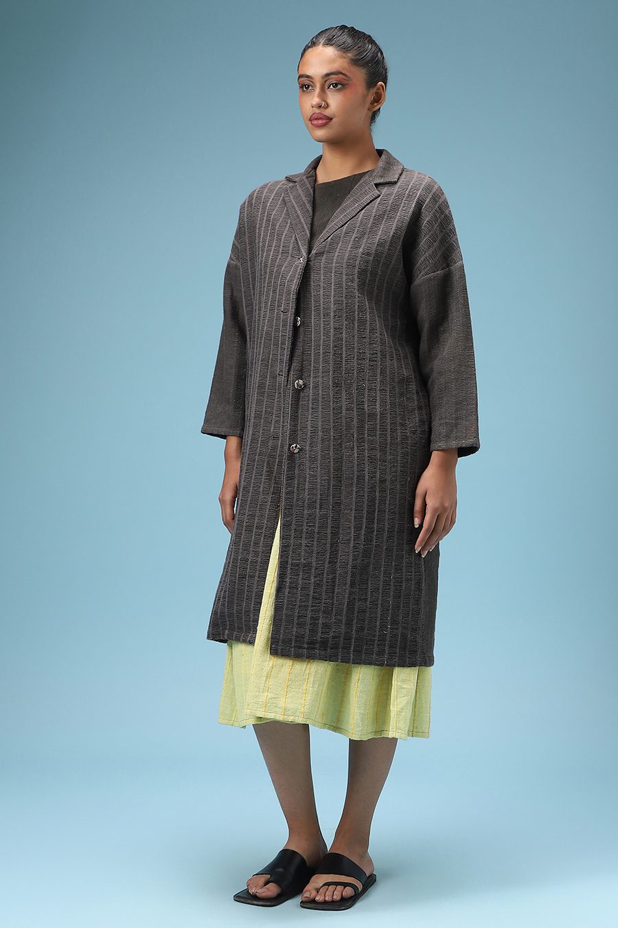 Charcoal Textured Overcoat