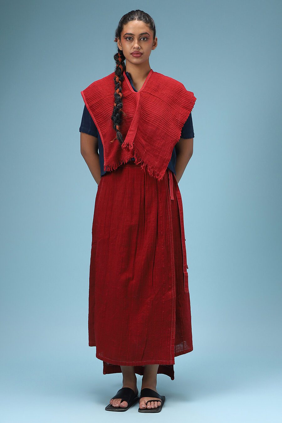 Red Deconstructed Sari